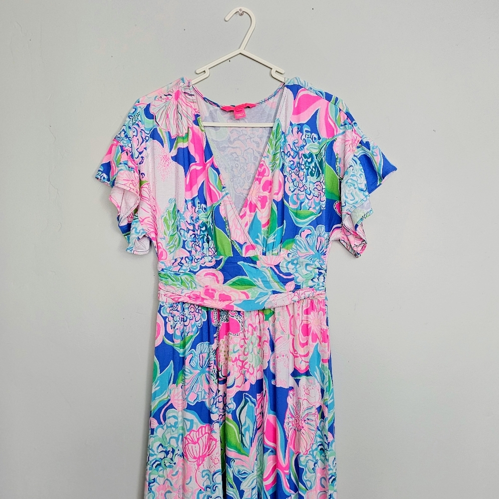 Lily Pulitzer Floral Print Maxi Dress